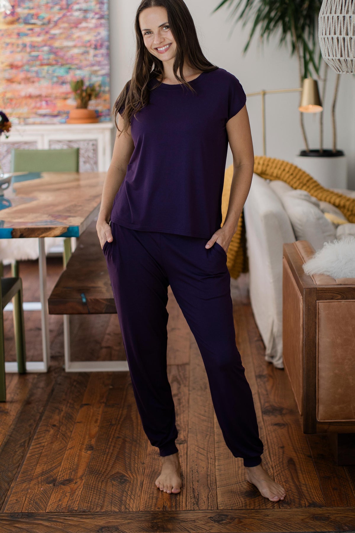 Geena Lightweight Bamboo Jogger Lounge Pant