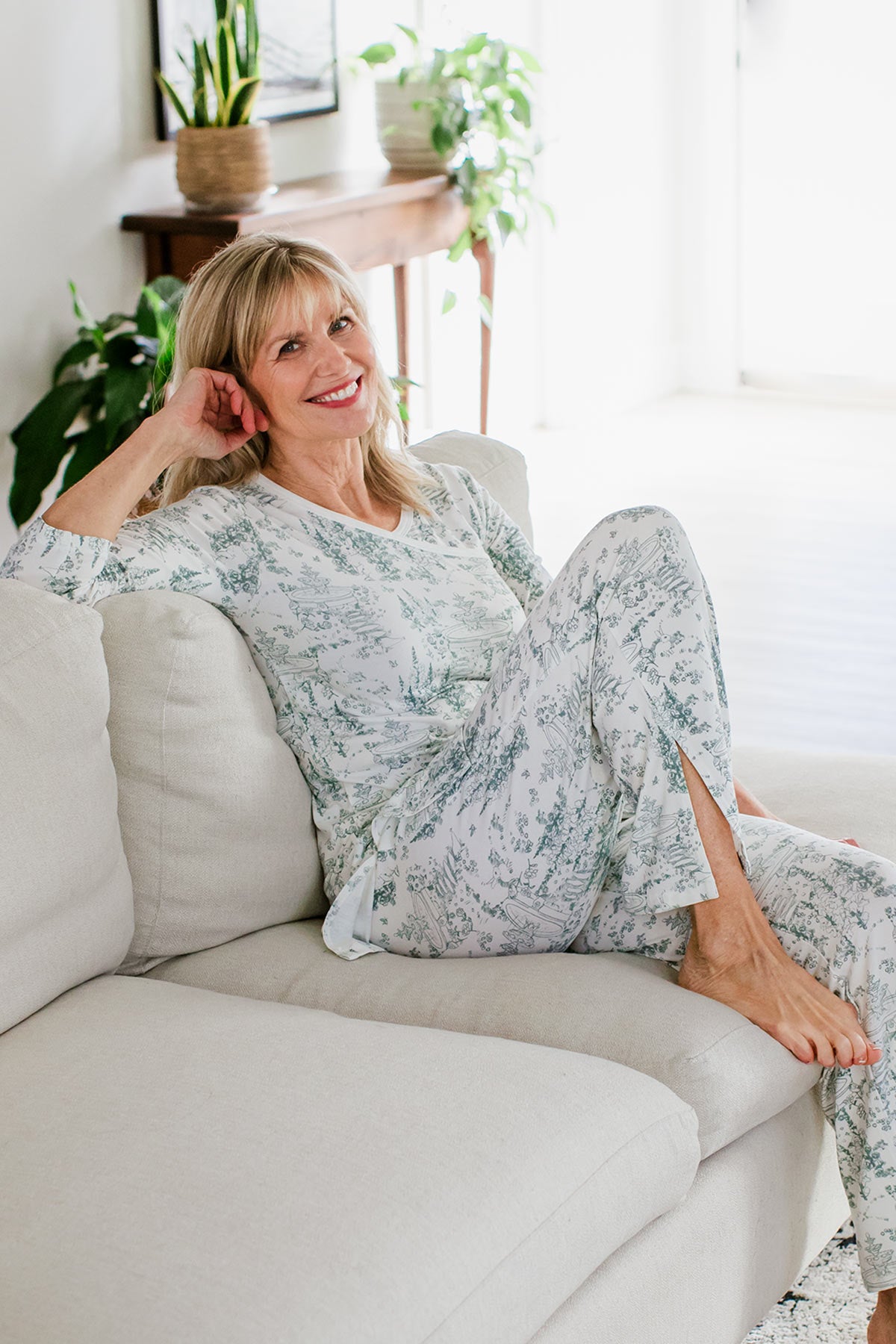Haley Crossover Front 3/4 Sleeve Bamboo Pajama Set