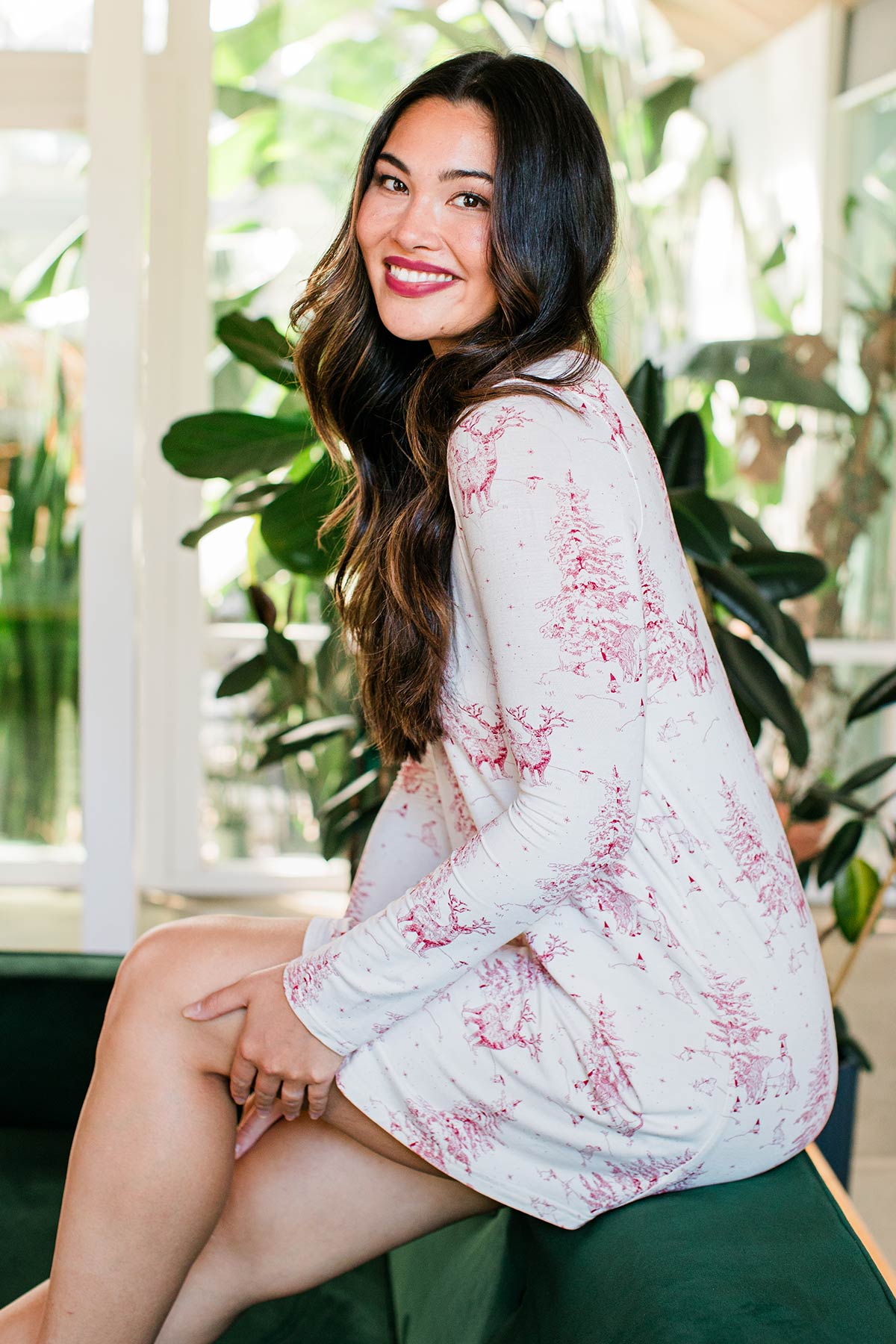 Norah Long Sleeve Bamboo Nightshirt