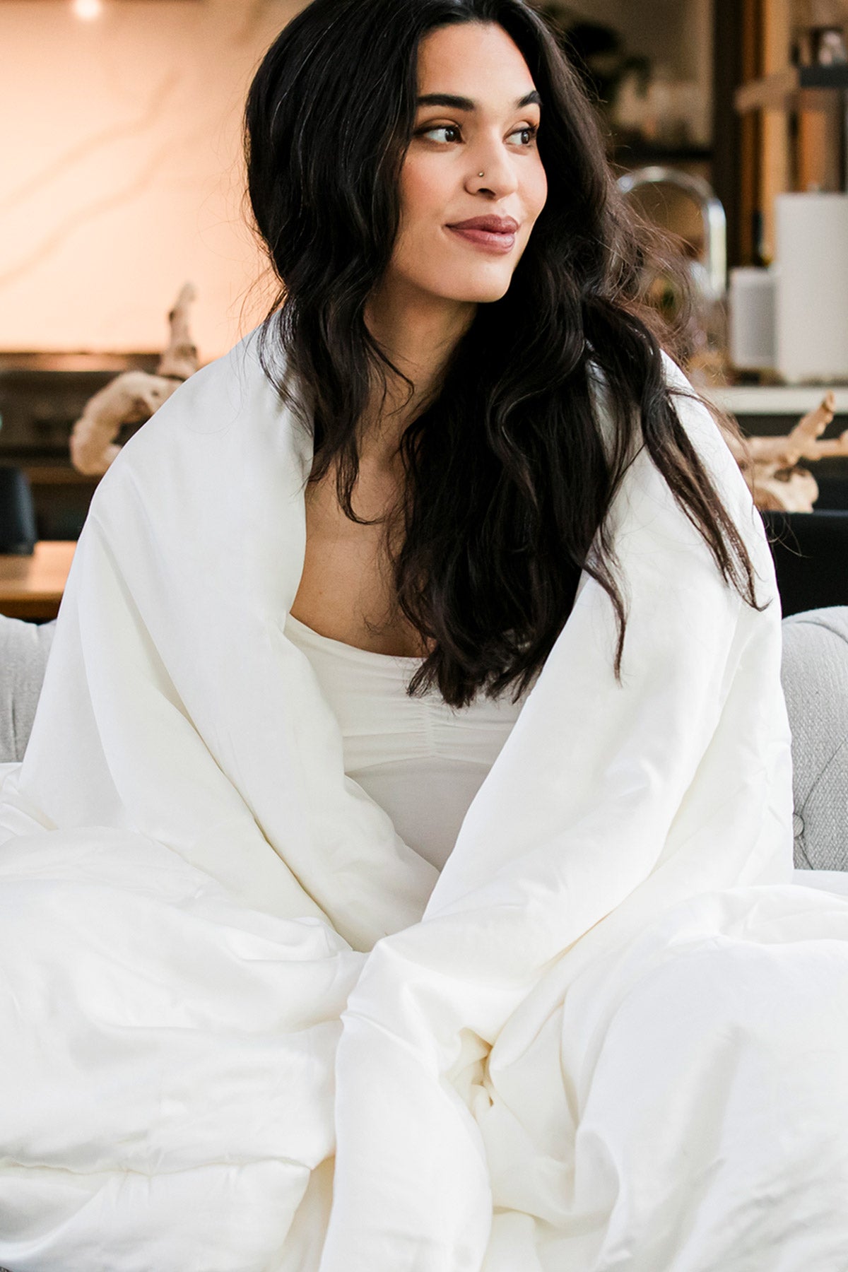 Drap de couette en soie et bambou de luxe
