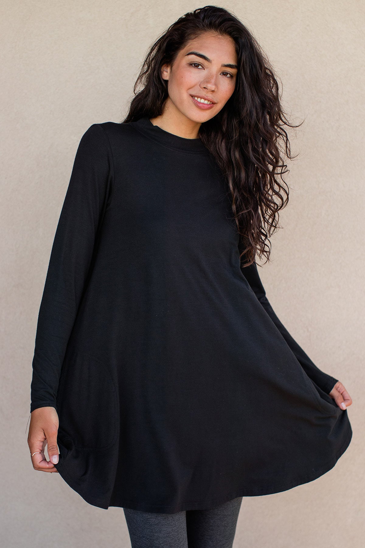 Mock neck swing store dress