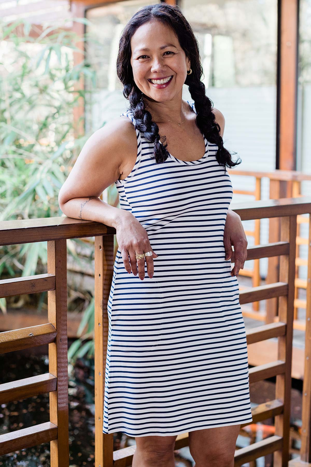 Striped racerback outlet dress