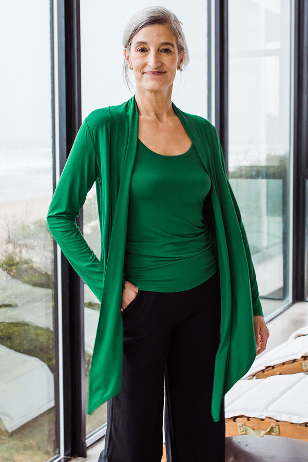 Sophie Bamboo Cardigan Wrap - 
                         			Emerald
                         		